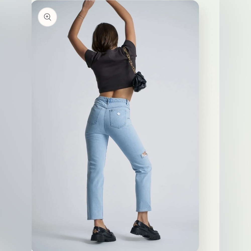ABRAND 94 High Slim 'Daisy Blue' NWT size 25 - Picture 2 of 5
